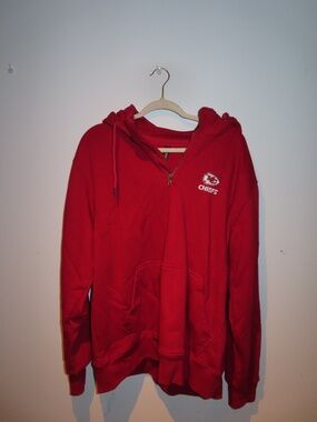 Chiefs hooded quarter zip jacket